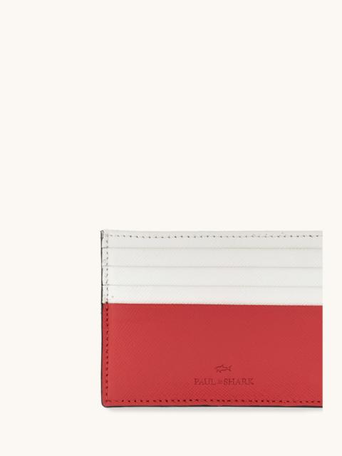 Paul & Shark CARD HOLDER IN SAFFIANO LEATHER
