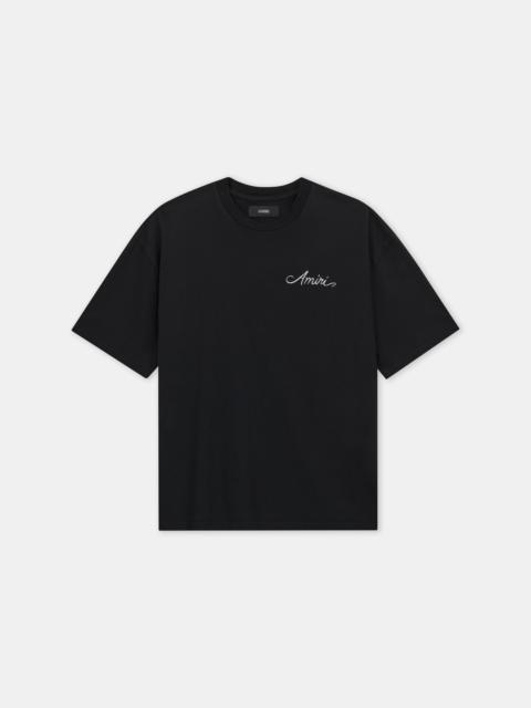 AMIRI MA QUAD CHECKERBOARD OVERSIZED TEE