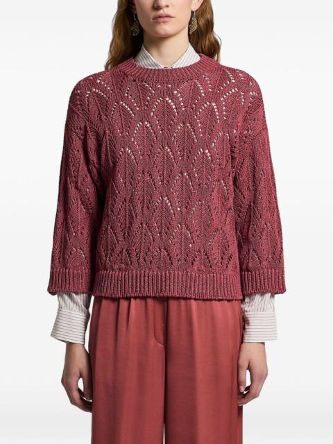 PESERICO sequinned cordonet sweater