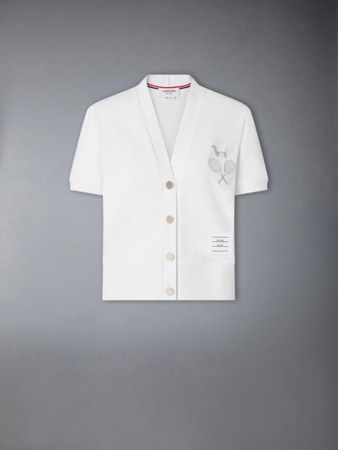 Thom Browne JERSEY EMBROIDERY CARDIGAN