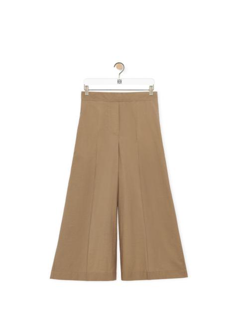 Cropped trousers in cotton blend