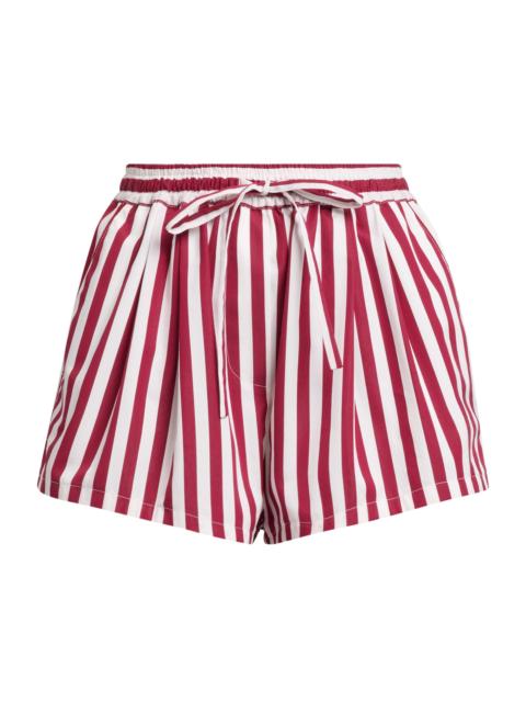 Dolce & Gabbana Women's Rigato Stripe Cotton-Silk Drawstring Shorts - Rigato