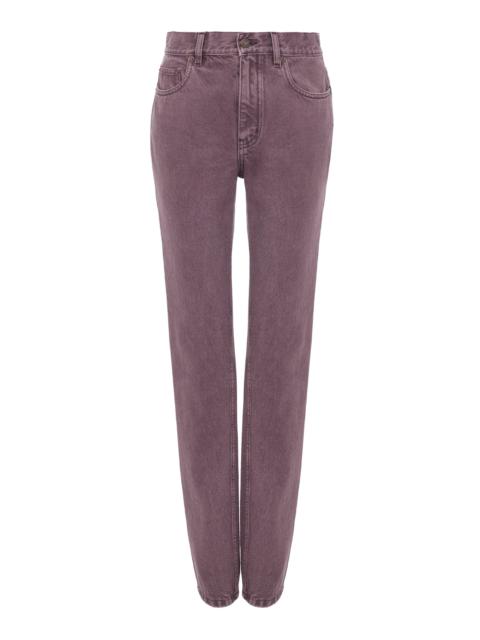 Chloé Denim Rigid Mid-rise Straight-Leg Jeans purple
