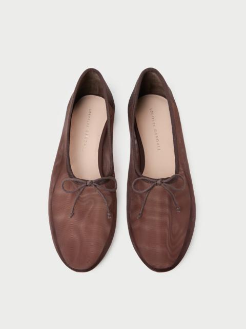 LOEFFLER RANDALL Landon Chocolate Mesh Ballet Flat