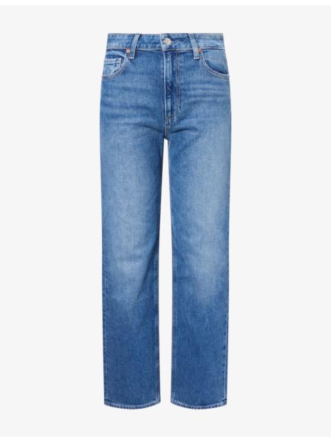 PAIGE Stevie Straight-Cut High-Rise Denim Jeans