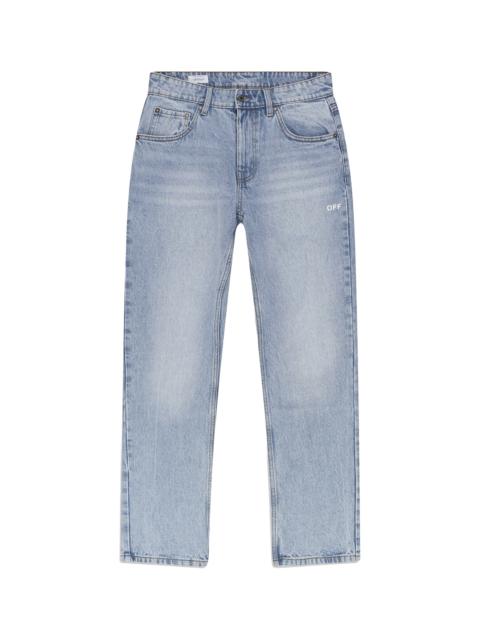 Off-White Relaxed Fit Spray Arrow Jeans "Light Indigo" 44OWOS26D101_471