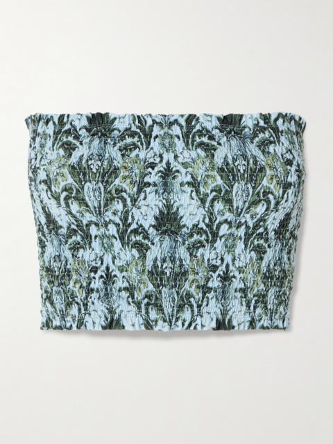 FAITHFULL Elisa Shirred Printed Recycled Bikini Top