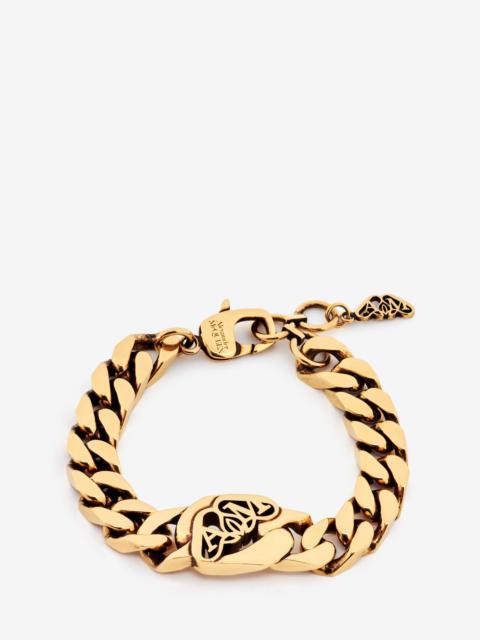 Women's Seal Logo Chain Bracelet in Gold