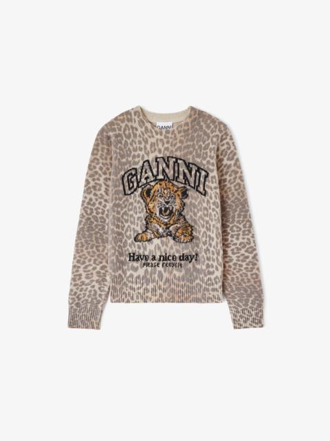 GANNI SWEATER WITH TIGER