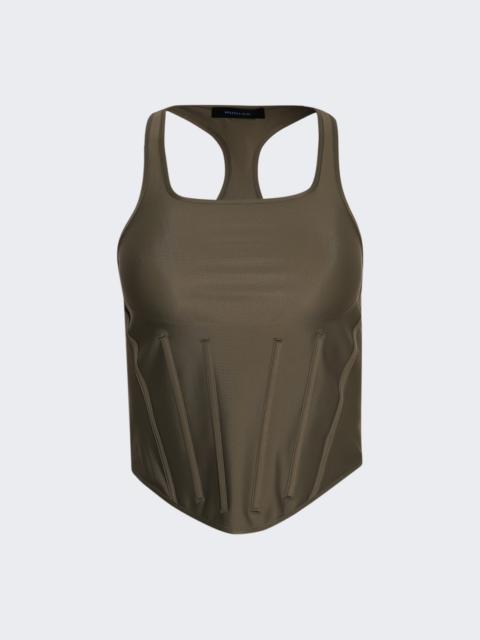 MUGLER Corset Top Khaki