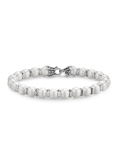DAVID YURMAN Men's Spiritual Beads Bracelet in Sterling Silver - Pearl