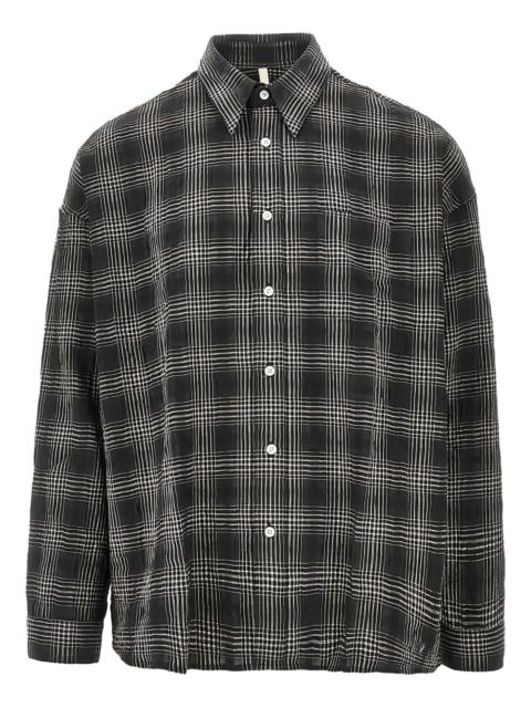 SUNFLOWER checked-pattern shirt