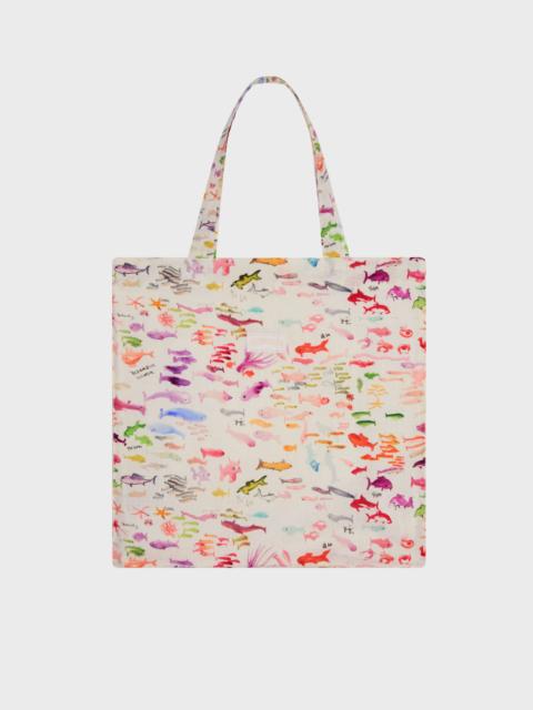 Vilebrequin LINEN TOTE BAG PESCADOR - VBQ X FABRICE HYBER