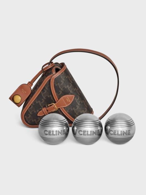 CELINE CELINE PETANQUE GAME IN TRIOMPHE CANVAS AND CALFSKIN