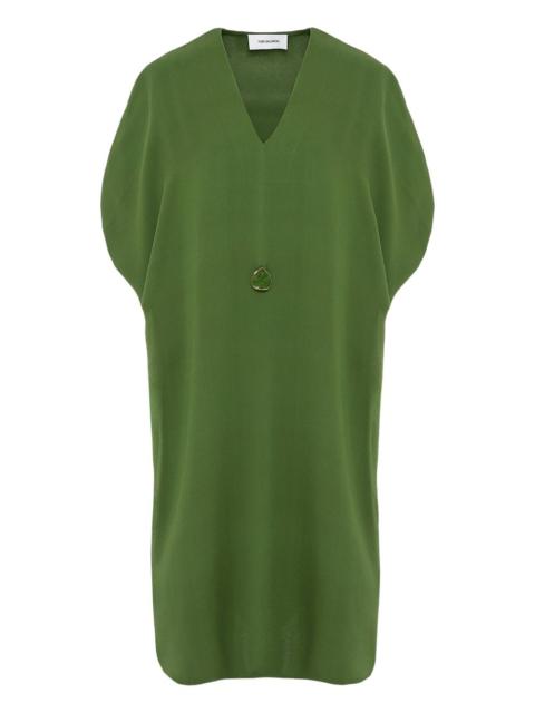 Yves Salomon draped twist-front midi dress