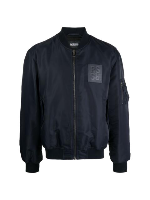 Raf Simons logo-patch bomber jacket