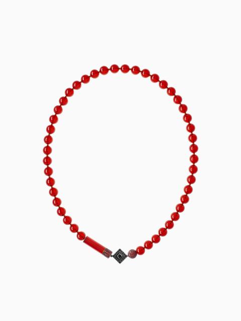 GIORGIO ARMANI TAMARA NECKLACE IN 18K GOLD, CARNELIAN AND SAPPHIRES