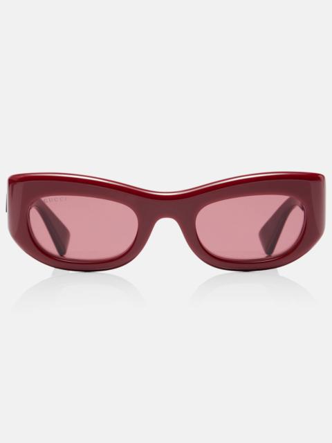 GUCCI Logo rectangular sunglasses