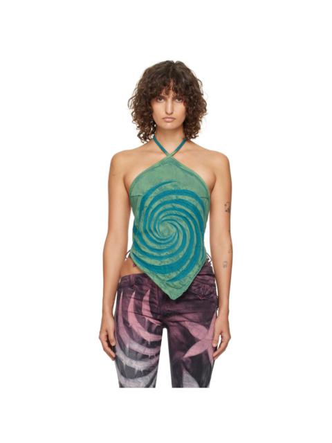 MASHA POPOVA Green & Blue Bandana Tank Top