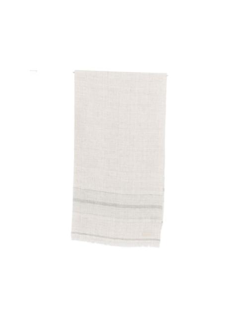 ZEGNA striped fringe scarf