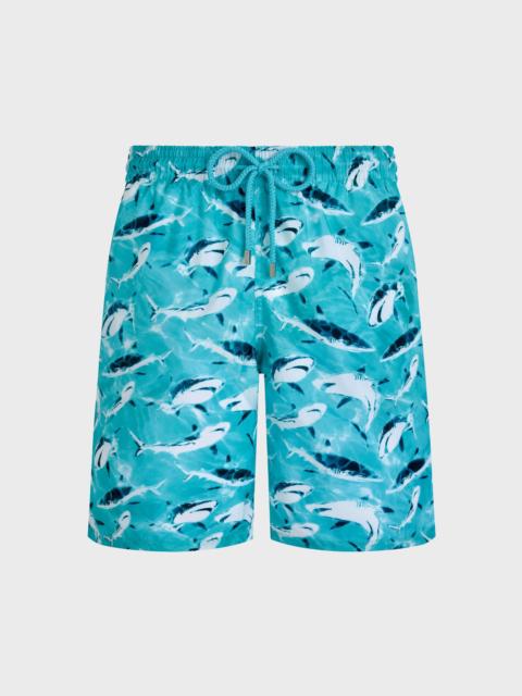 Vilebrequin Men Ultra-light and Packable Long Swim Trunks Requins