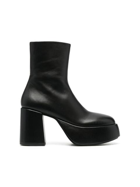 platform leather ankle boot