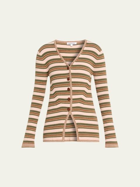 VERONICA BEARD Grazia Stripe Cardigan