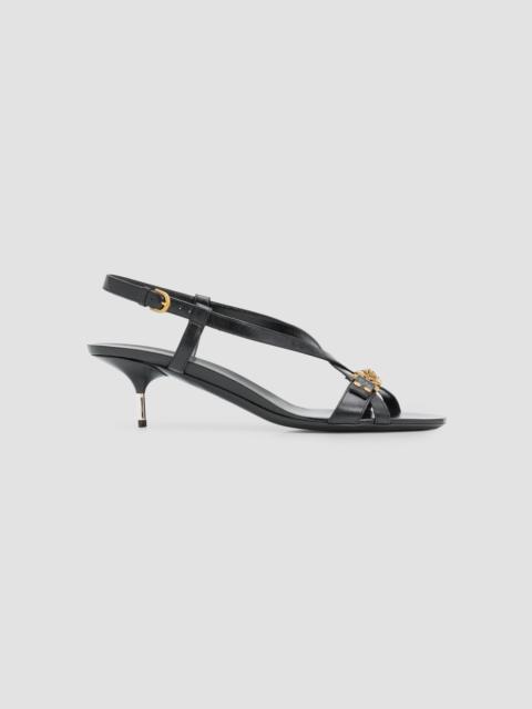 VERSACE Women's Medusa 50MM Leather Sandals - Black