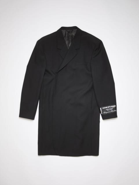 Double-breasted overcoat - Black