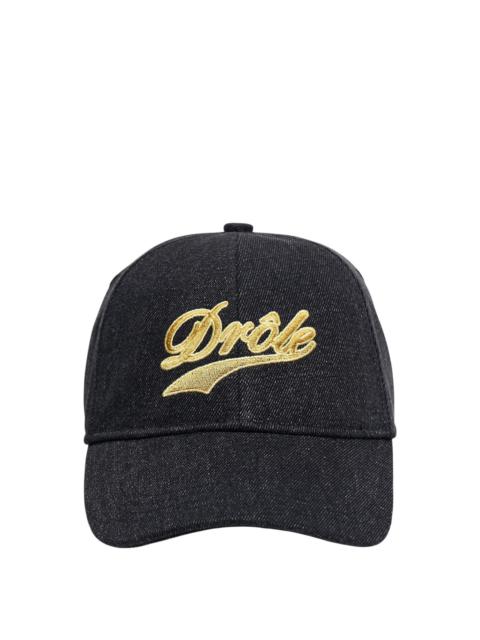 Drôle de Monsieur Embroidered Denim Cap