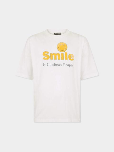 DSQUARED2 SMILEY X D2 DYED AND DESTROYED LOOSE FIT T-SHIRT