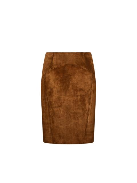TOM FORD CASHMERE SUEDE PENCIL SKIRT