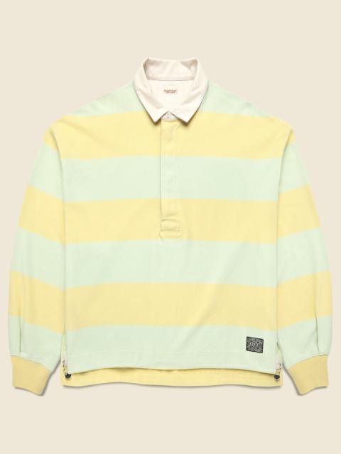 Kapital Jail Stripe Rugger Shirt - Yellow/Green