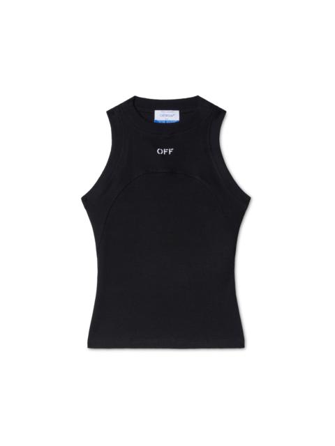 Off-White Off Stamp Rib Round Tank Top