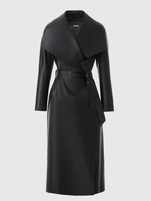 MACKAGE MAI-L Long Leather Wrap Coat