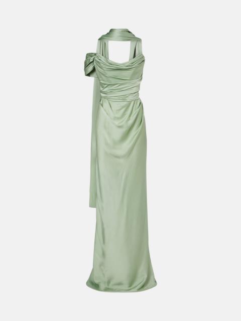 Vivienne Westwood Nova Vixen scarf-detail satin gown