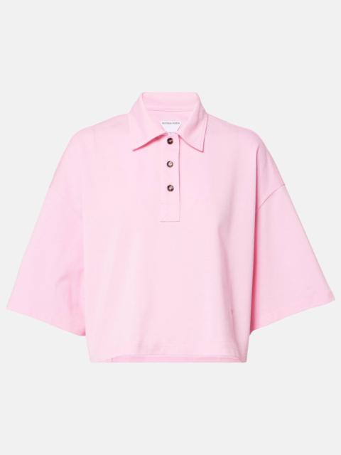 Bottega Veneta Cropped cotton polo shirt