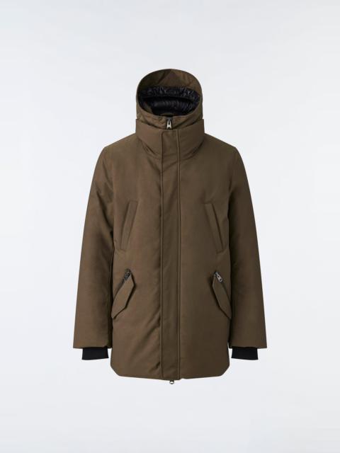 MACKAGE EDWARD 2-in-1 down coat with removable hooded bib for men