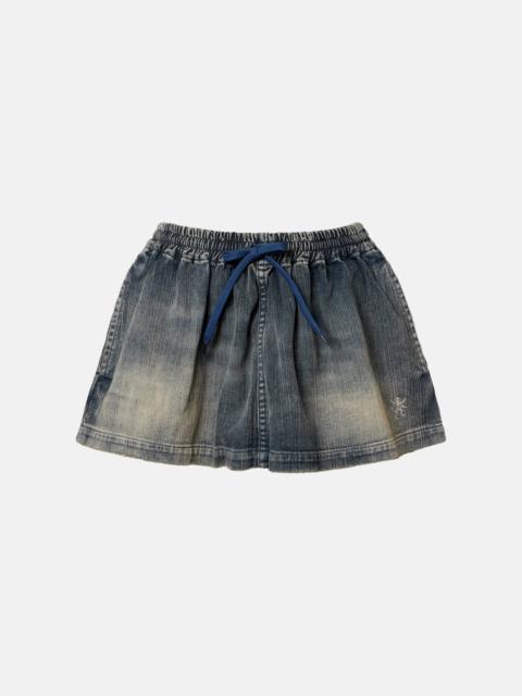 BALENCIAGA Distressed denim miniskirt