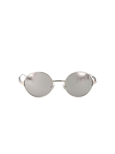 Diesel round-frame metal sunglasses