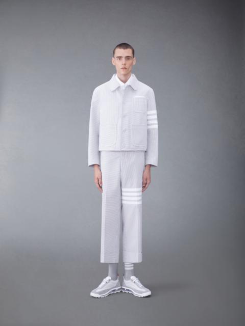 Thom Browne Unconstructed 4-Bar seersucker jacket