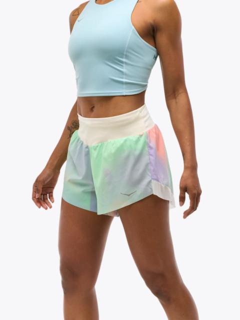 HOKA Women's Glide 4" Short in Aster Flower Mist