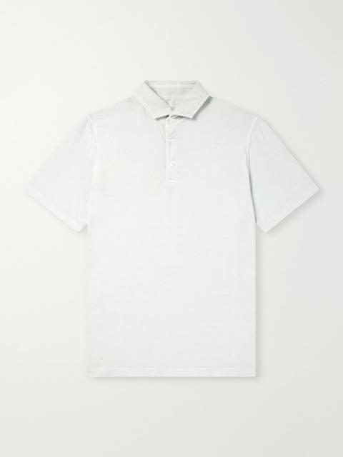 FEDELI Cotton-Jersey Polo Shirt Green