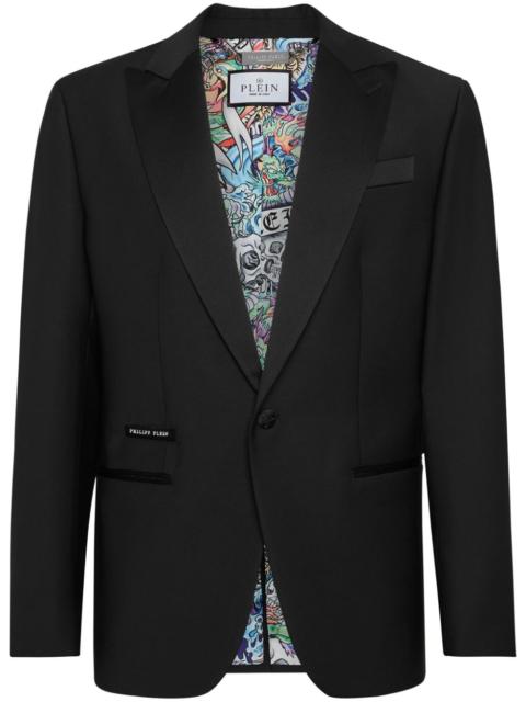 PHILIPP PLEIN beaded peak-lapel blazer