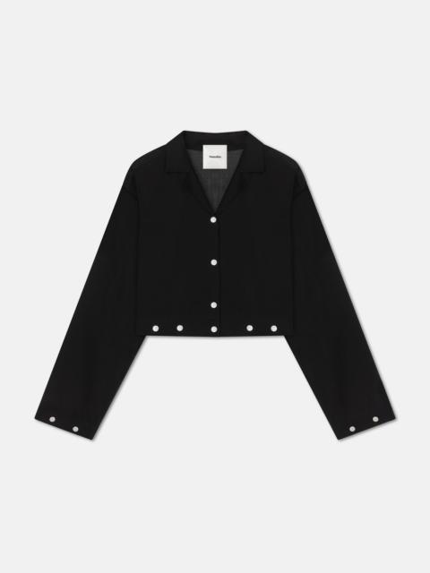 Nanushka Studded Cropped Organza Shirt