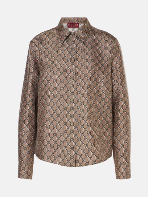 GUCCI GG silk satin shirt
