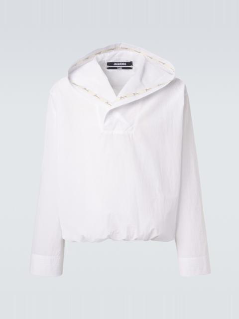 JACQUEMUS Haut Marin cotton-blend shirt
