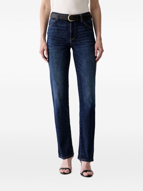 GUESS USA logo-plaque straight-leg jeans