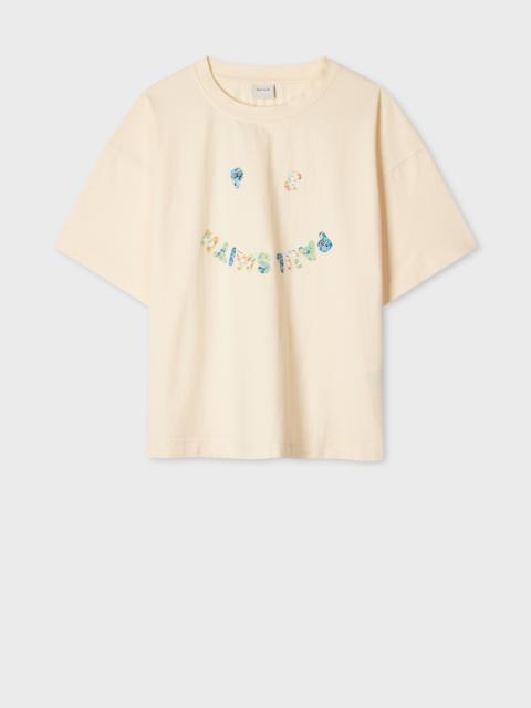 Paul Smith Women's Cream 'Floral Happy' T-Shirt