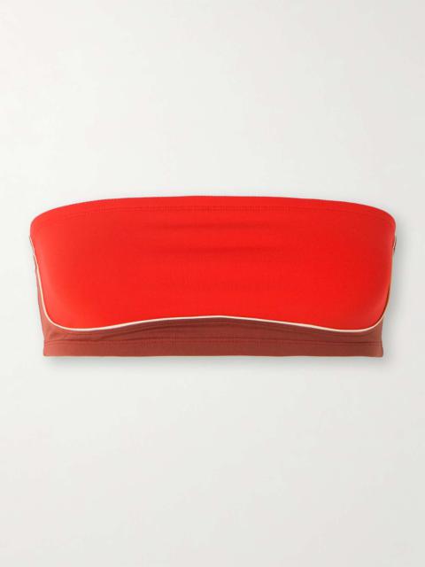 ERES Club strapless color-block bikini top